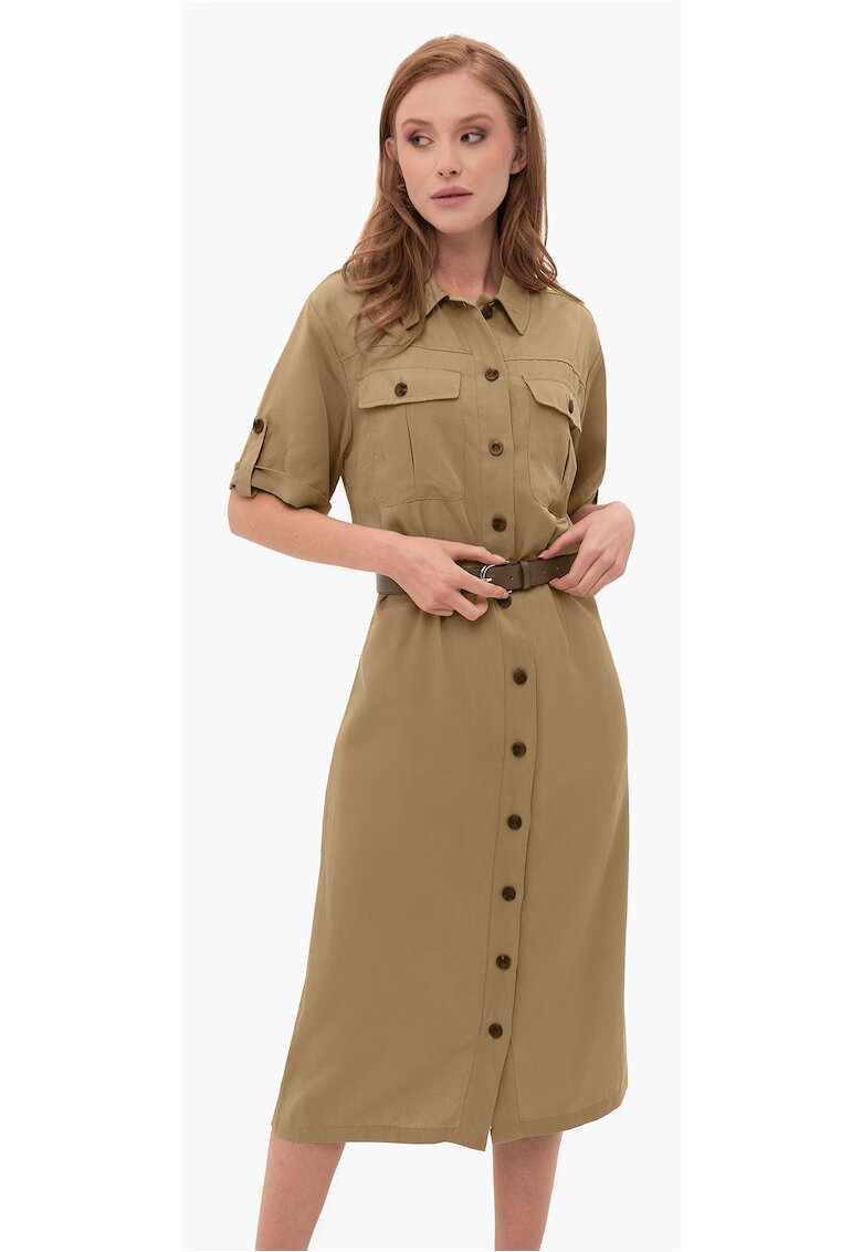 Volcano Rochie-camasa safari G-Hana - bej - Bej