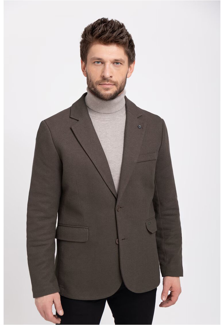 Volcano Sacou barbati JB-Elon - Regular Fit - cu buzunare cu clapa - maro - Maro