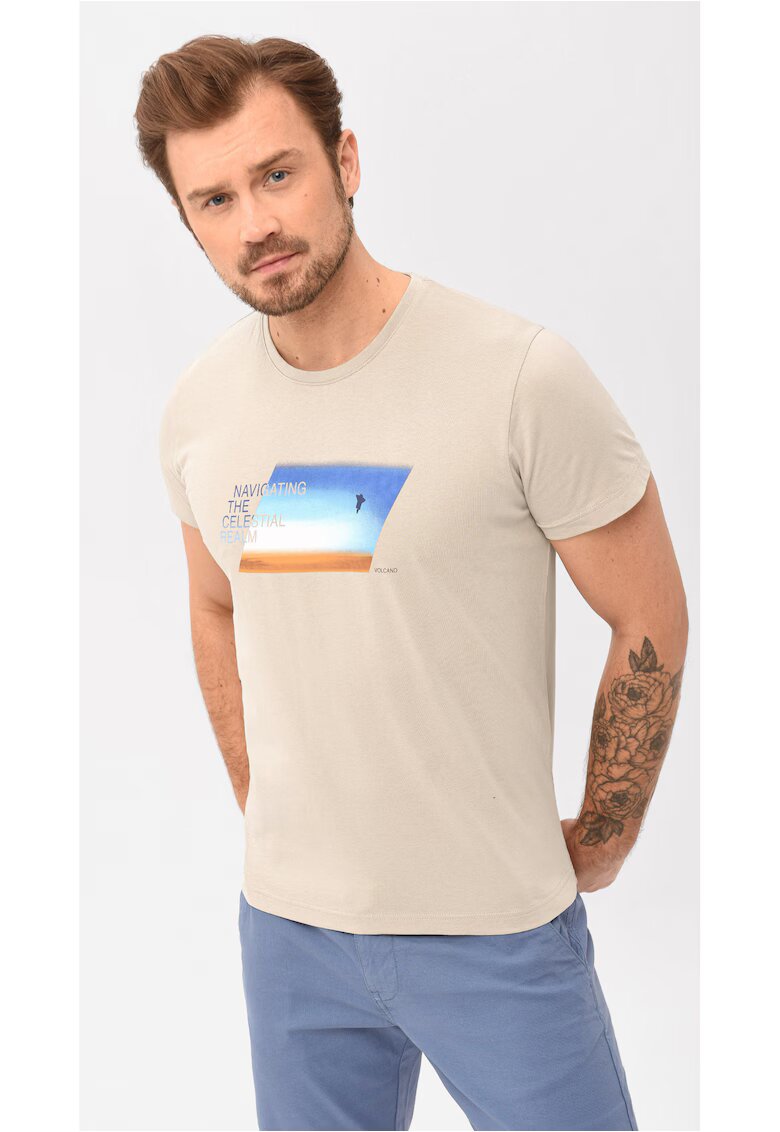 Volcano Tricou pentru barbati T-Navi - bej
