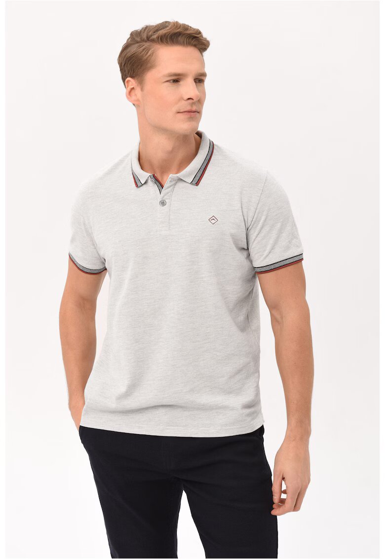 Volcano Tricou polo O-Harper pentru barbati - crem melange
