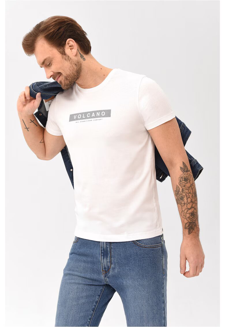 Volcano Tricou T-Hologram pentru barbati - alb