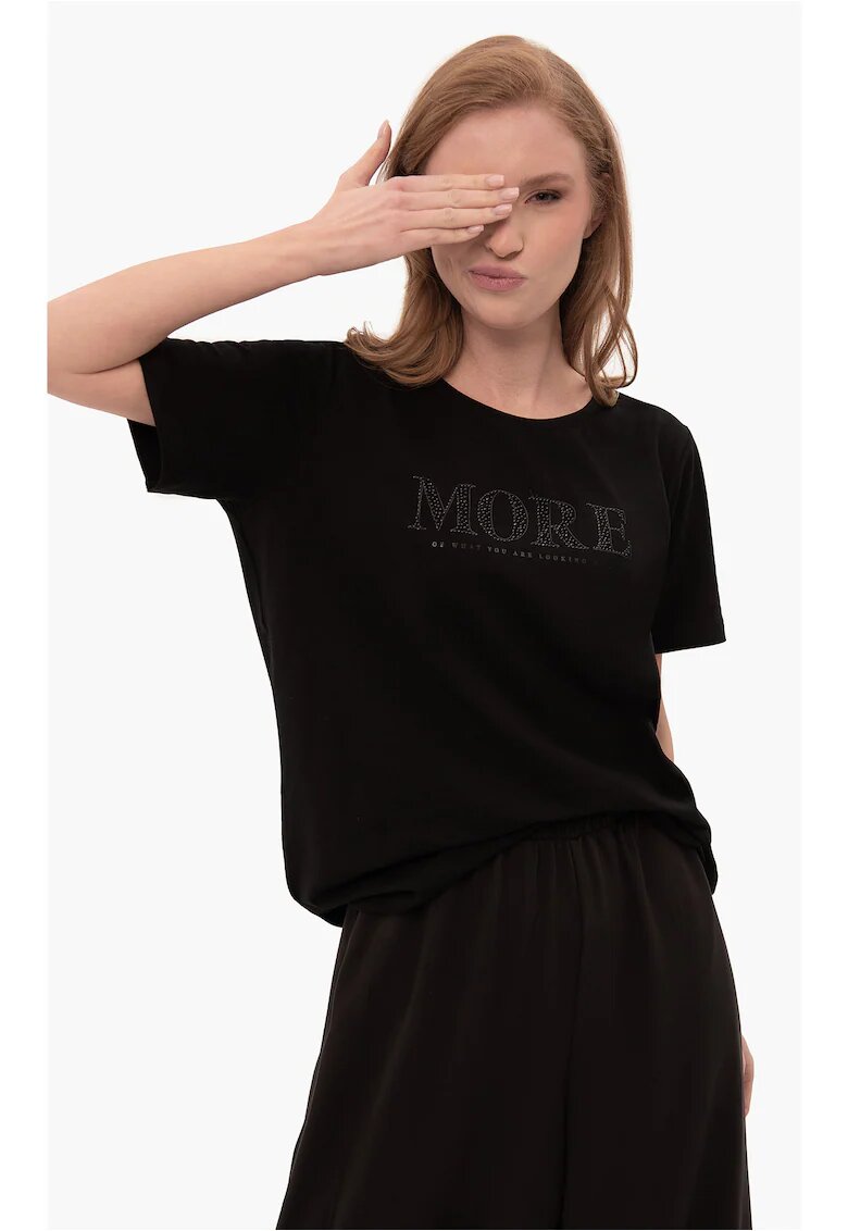 Volcano Tricou T-More negru pentru femei - Negru