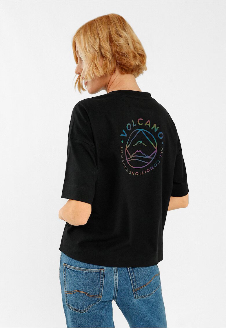 Volcano Tricou T-Tuz negru pentru femei - Comfort Fit - Negru