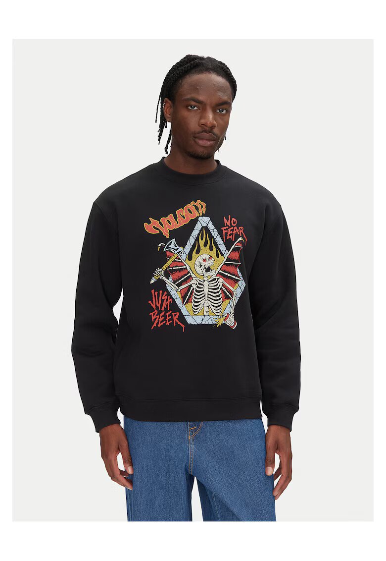 Volcom Hanorac barbati negru cu print