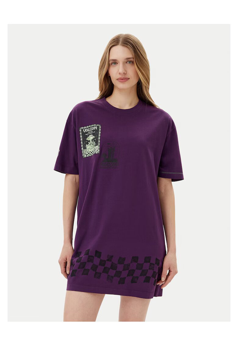 Volcom Rochie casual dama violet - fabric moale