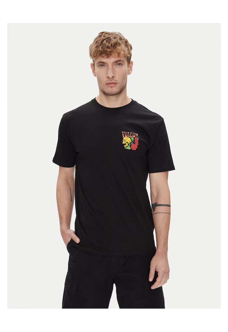 Volcom Tricou barbati negru - bumbac
