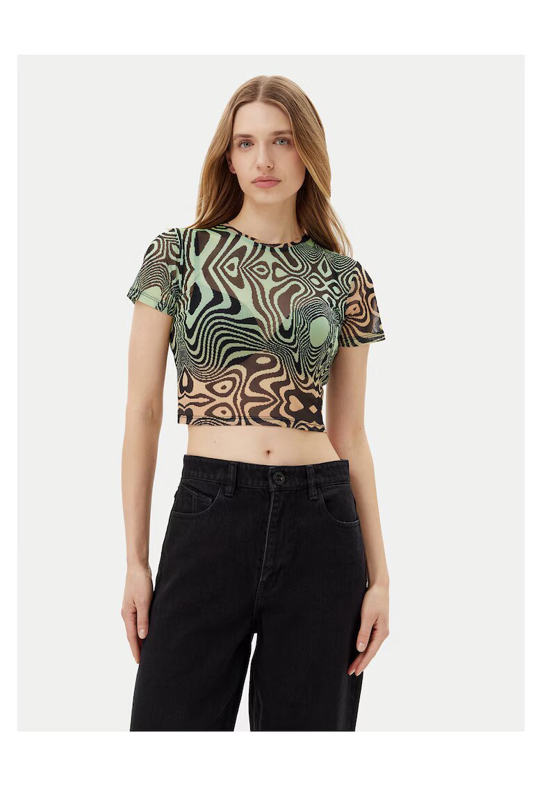 Volcom Tricou dama - Scurt - Multicolor