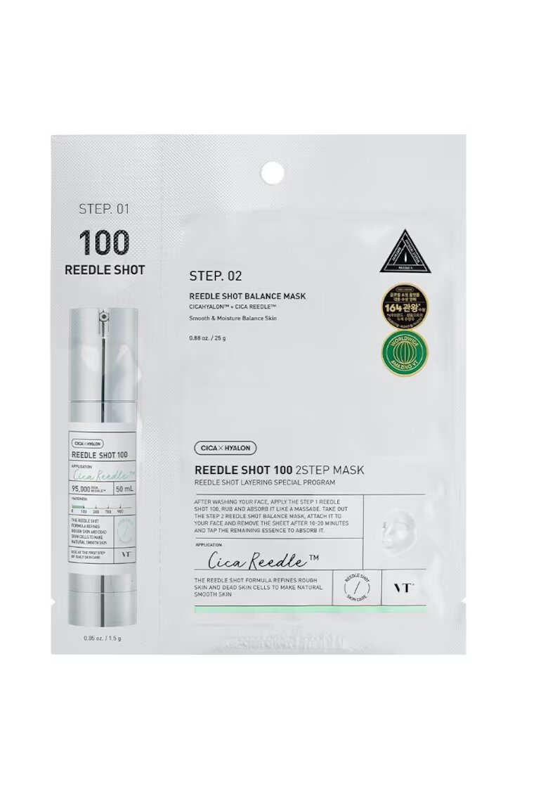 VT Cosmetics Masca de fata Reedle Shot 100 - 2 pasi 1 -5g+25g