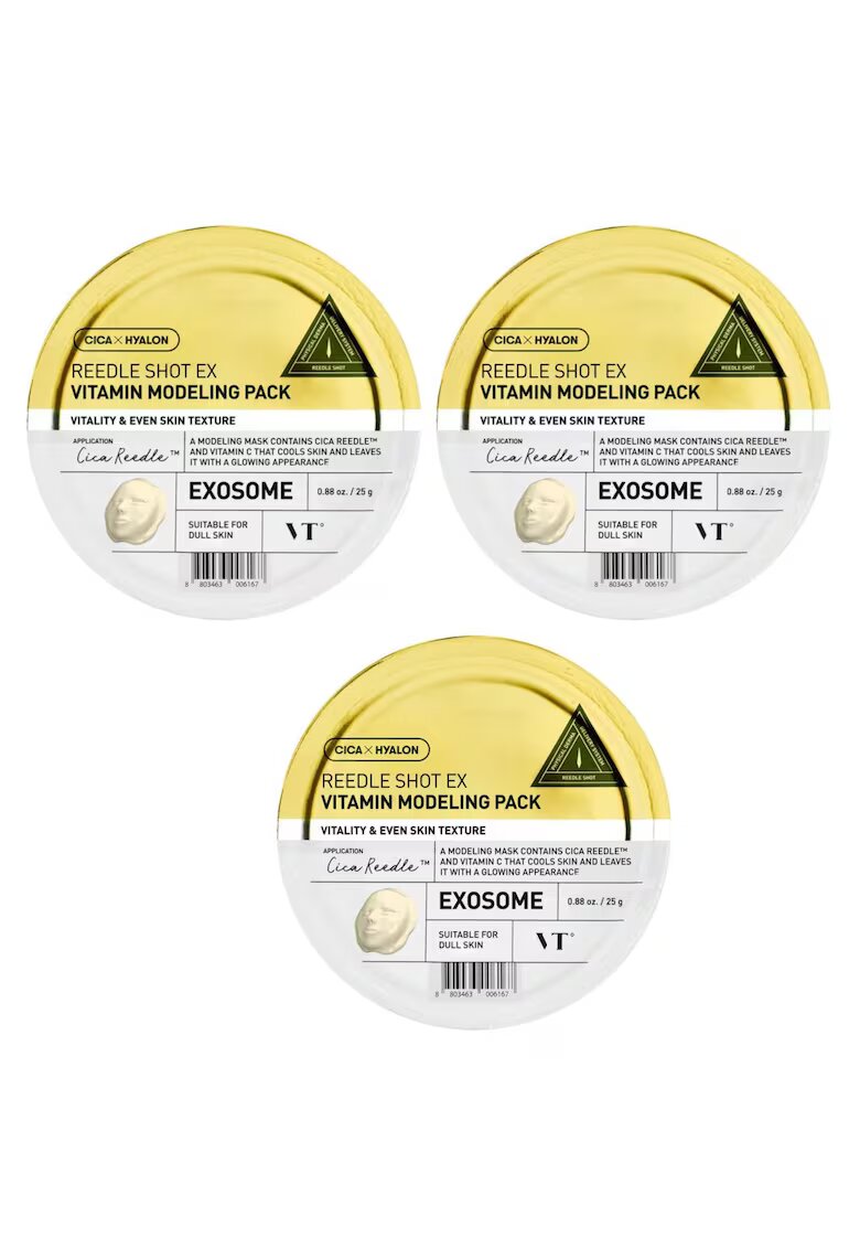 VT Cosmetics Masca de fata Reedle Shot EX Vitamin Modeling Pack - set 3 x 25 g - alge marine - vitamine