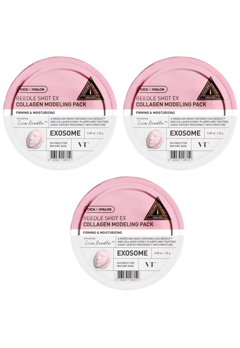VT Cosmetics Masca modelatoare Reedle Shot EX Collagen - set de 3 - colagen si alge marine - 3x25 g