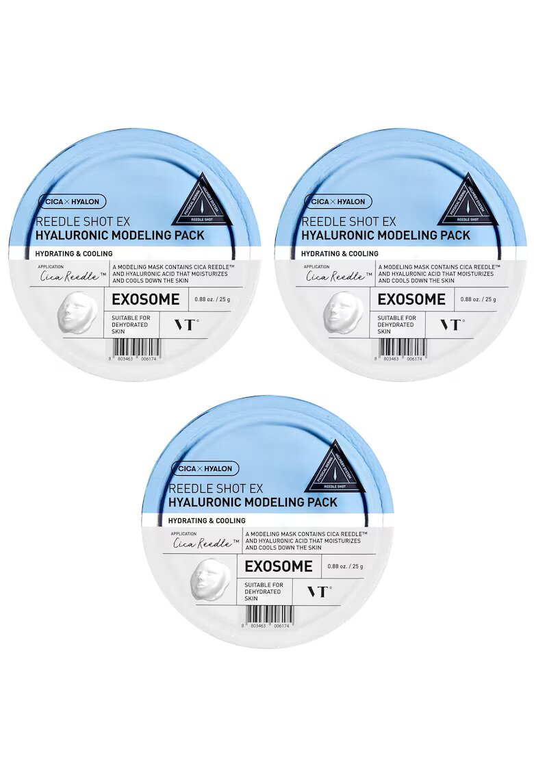 VT Cosmetics Reedle Shot EX Hyaluronic Modeling Pack - 3 x 25 g - Masca modelatoare cu alge si acid hialuronic - set de 3