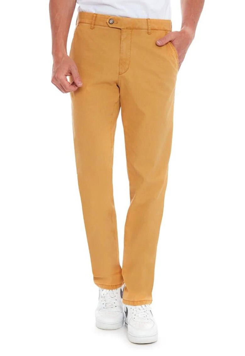 W Wegener Pantaloni barbati - Eton 5525 - galben mustar - Galben