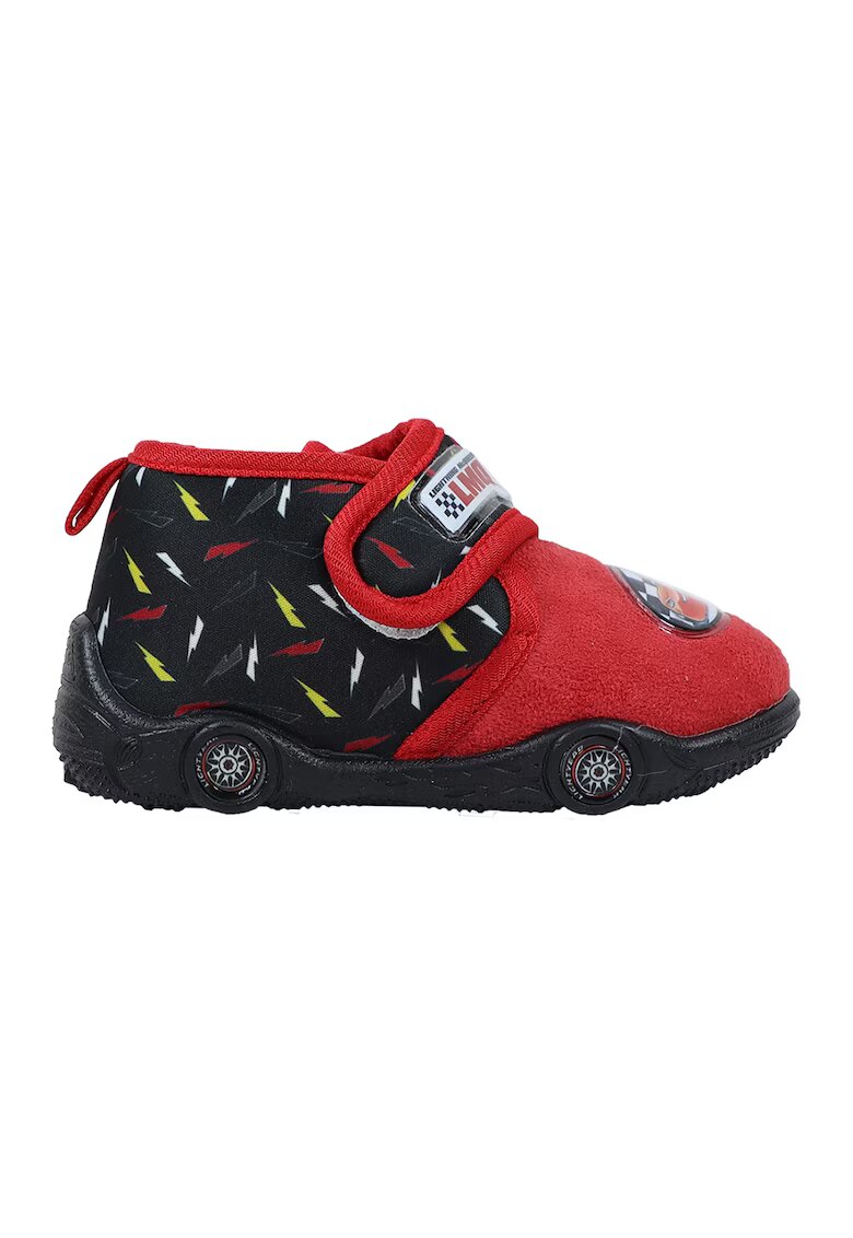 Walt Disney Pantofi cu velcro si Lightning McQueen - Rosu/Negru/Galben