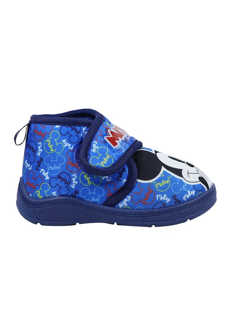 Walt Disney Pantofi cu velcro si Mickey Mouse - Alb/Albastru