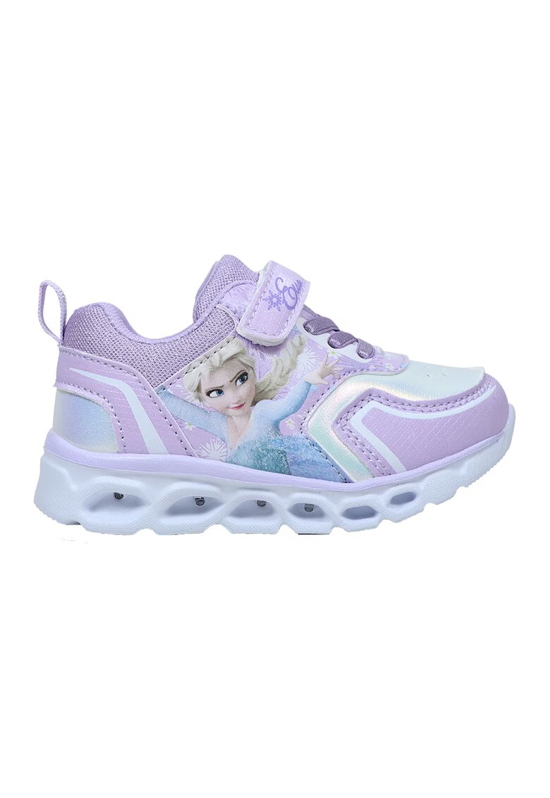 Walt Disney Pantofi sport cu model si LED-uri - Lila/Albastru glaciar/Argintiu