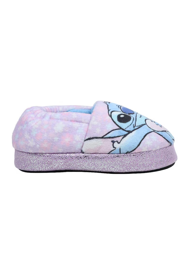 Walt Disney Papuci slip-on cu imprimeu Stitch - Lila/Albastru deschis