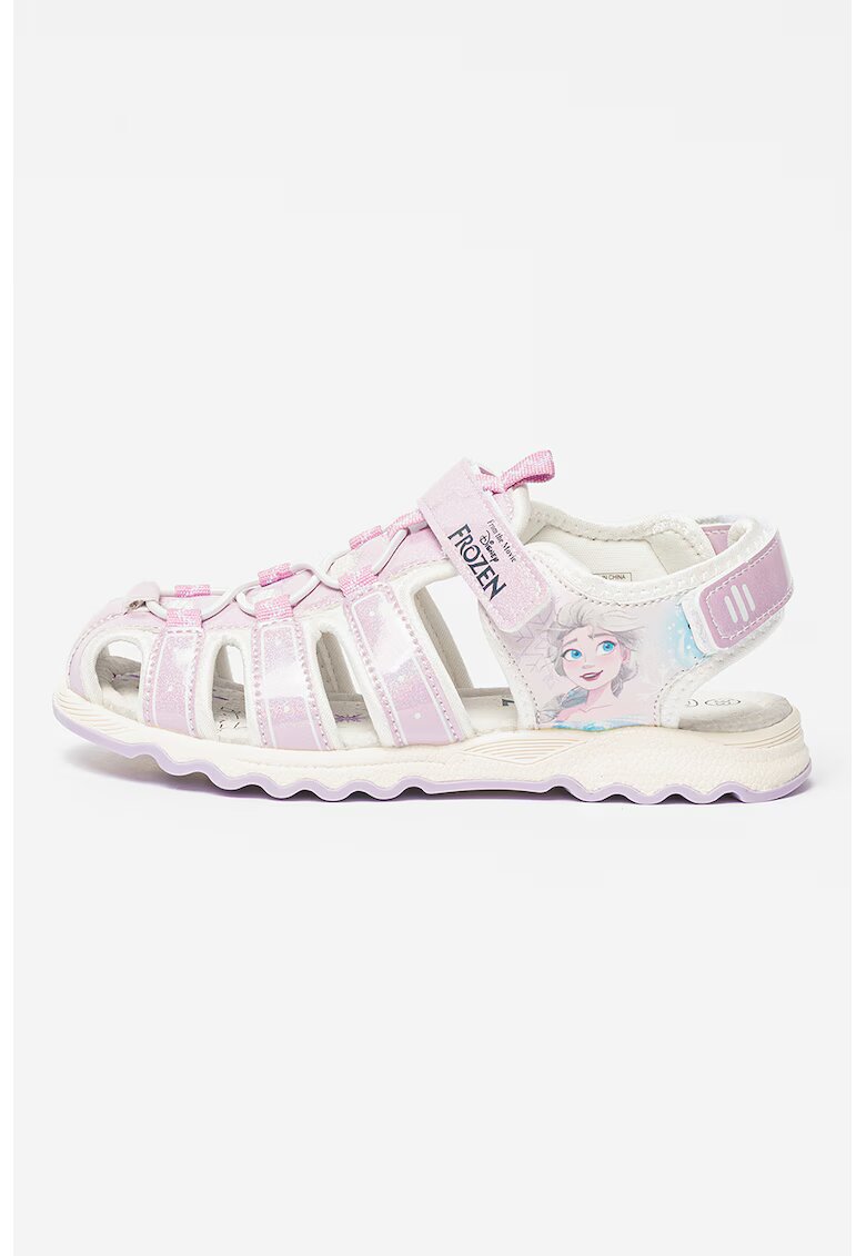 Walt Disney Sandale cu inchidere velcro si model - Alb/Lila