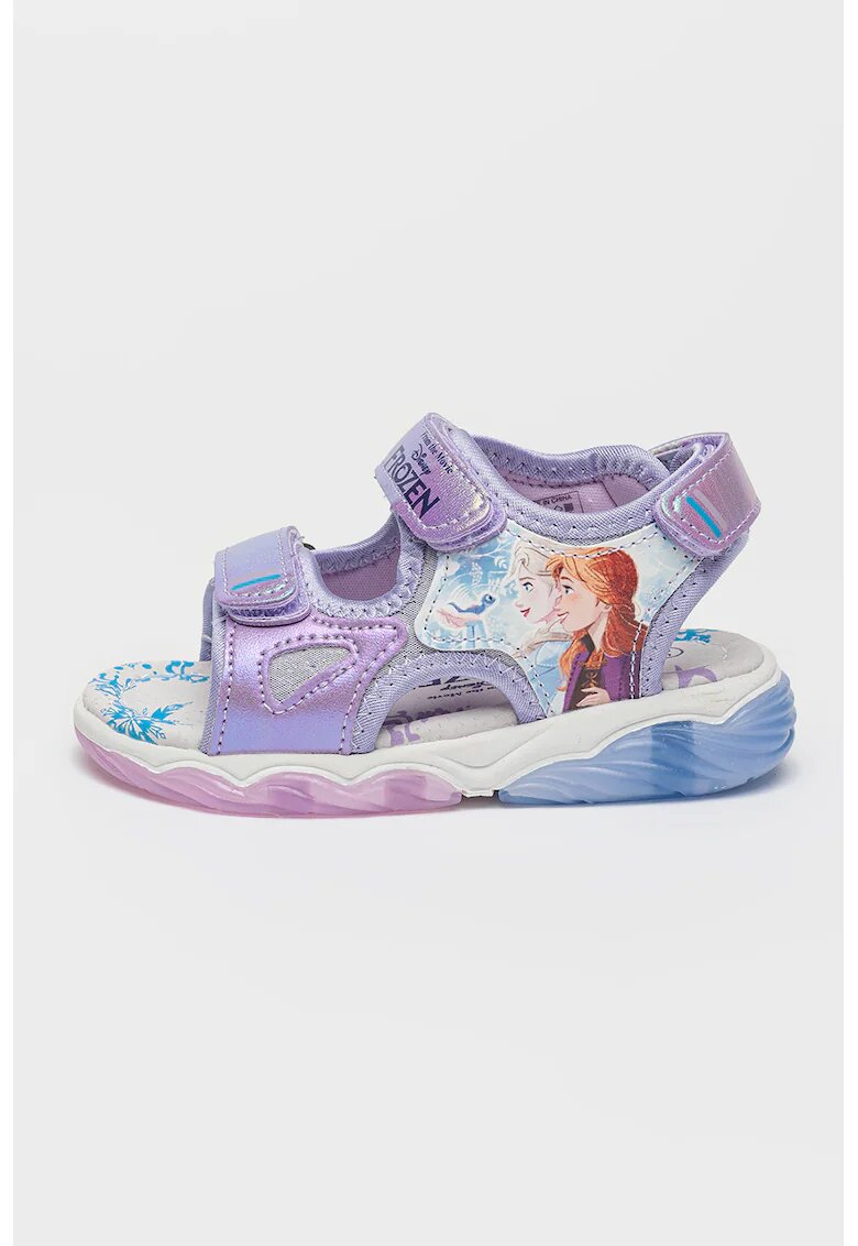 Walt Disney Sandale cu LED Frozen - Maro/Lila/Albastru