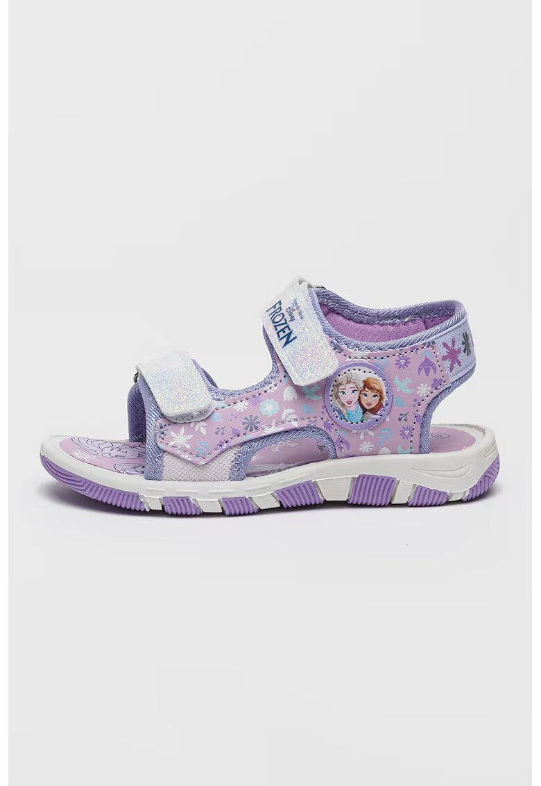 Walt Disney Sandale cu velcro Frozen - Lila/Albastru/Argintiu