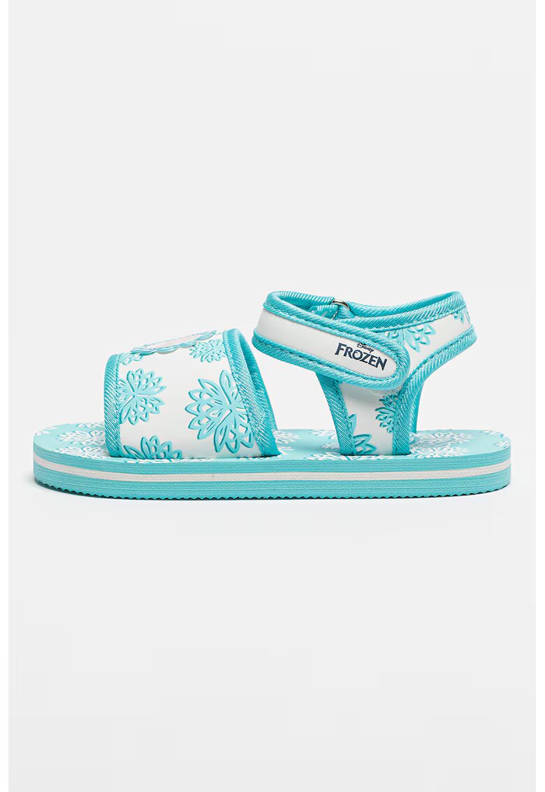 Walt Disney Sandale cu velcro si imprimeu Frozen - Alb/Verde deschis