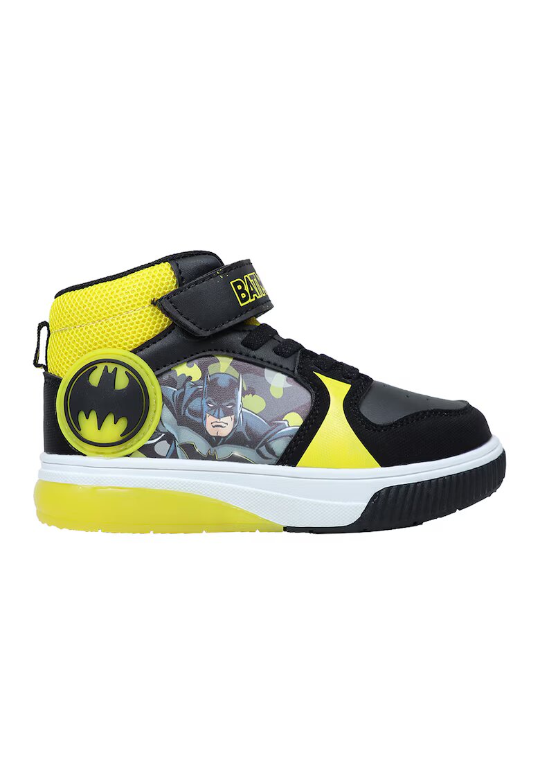 Warner Bros Pantofi sport cu insertii de piele ecologica Batman - Negru/Galben pai