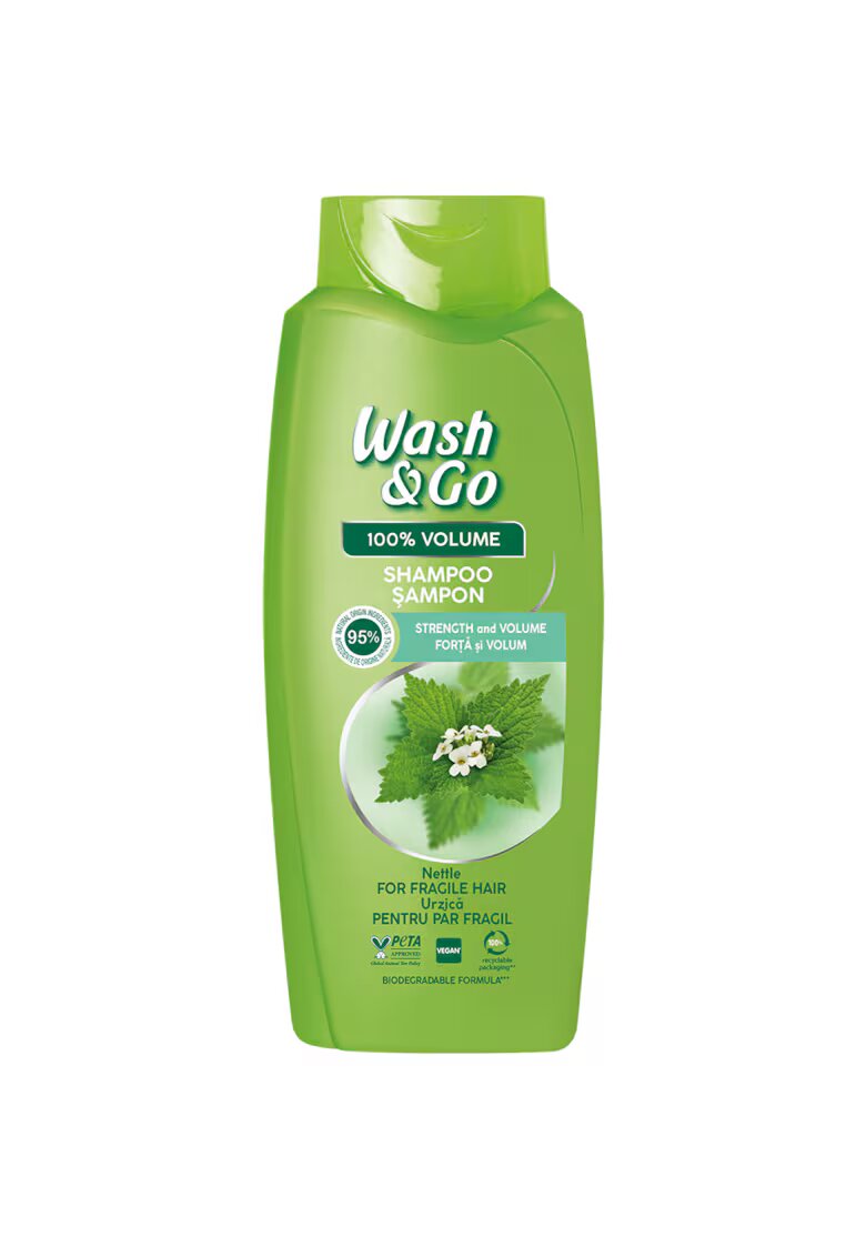 WashGo Sampon cu extract de urzica pentru par cu tendinte de rupere - Urzica - 675 ml