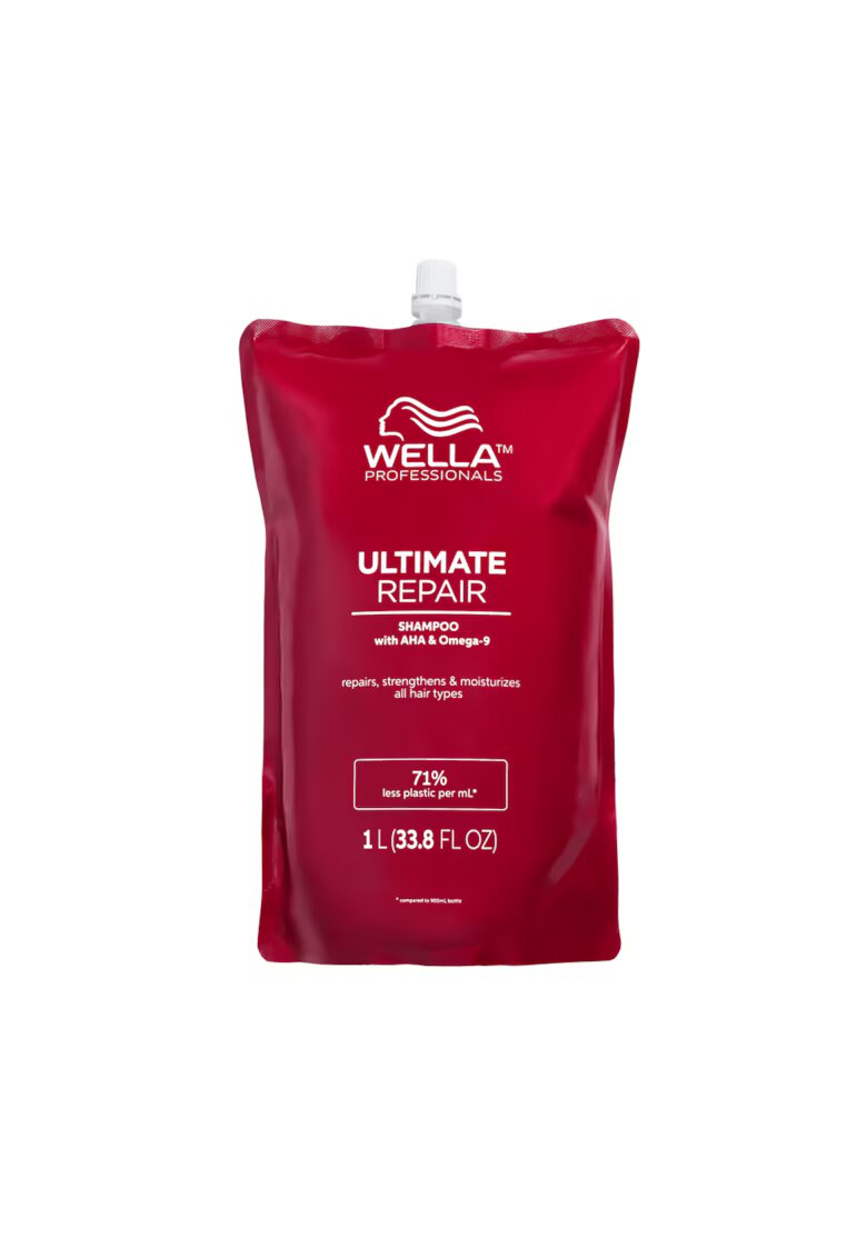 Wella Care Professional Rezerva sampon reparator si hranitor cu AHA & Omega 9 pentru par deteriorat - Pasul 1 Wella Professionals Ultimate Repair - 1000 ml