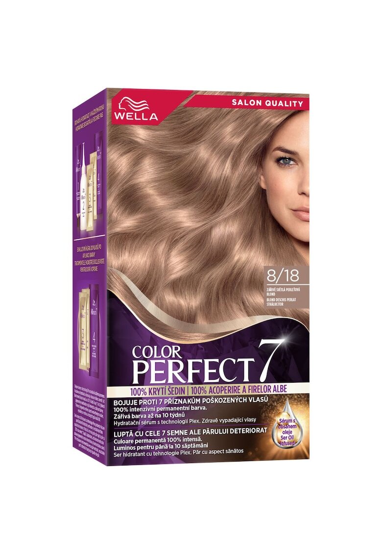 Wella Vopsea de par permanenta Color Perfect - 135ml - Blond Deschis Perlat Stralucitor 8/18