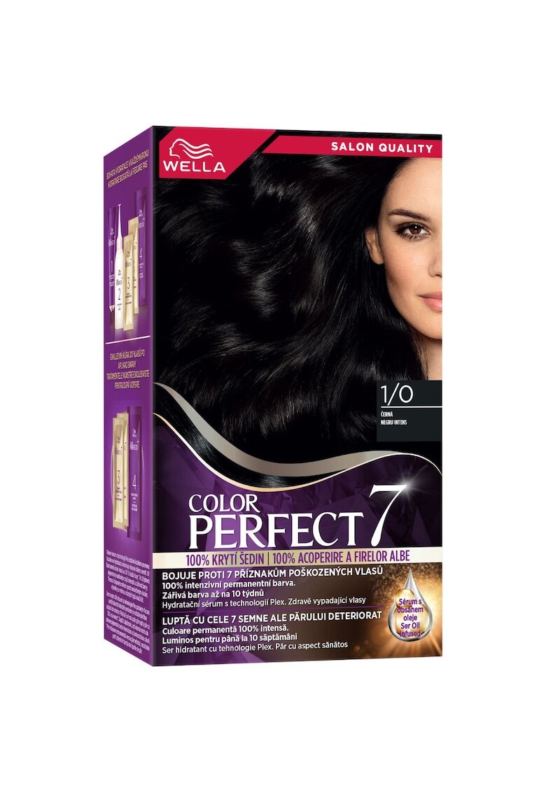 Wella Vopsea de par permanenta Color Perfect - 135ml - Negru Intens 1/0