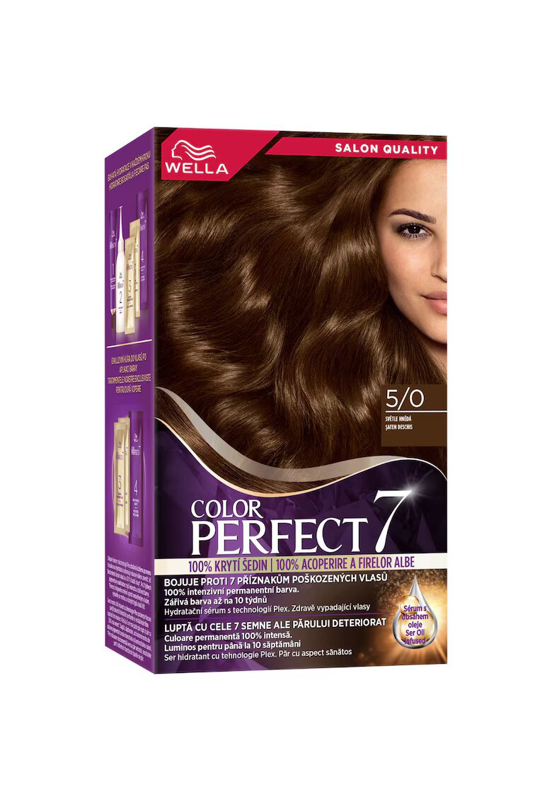 Wella Vopsea de par permanenta Color Perfect - 135ml - Saten Deschis 5/0