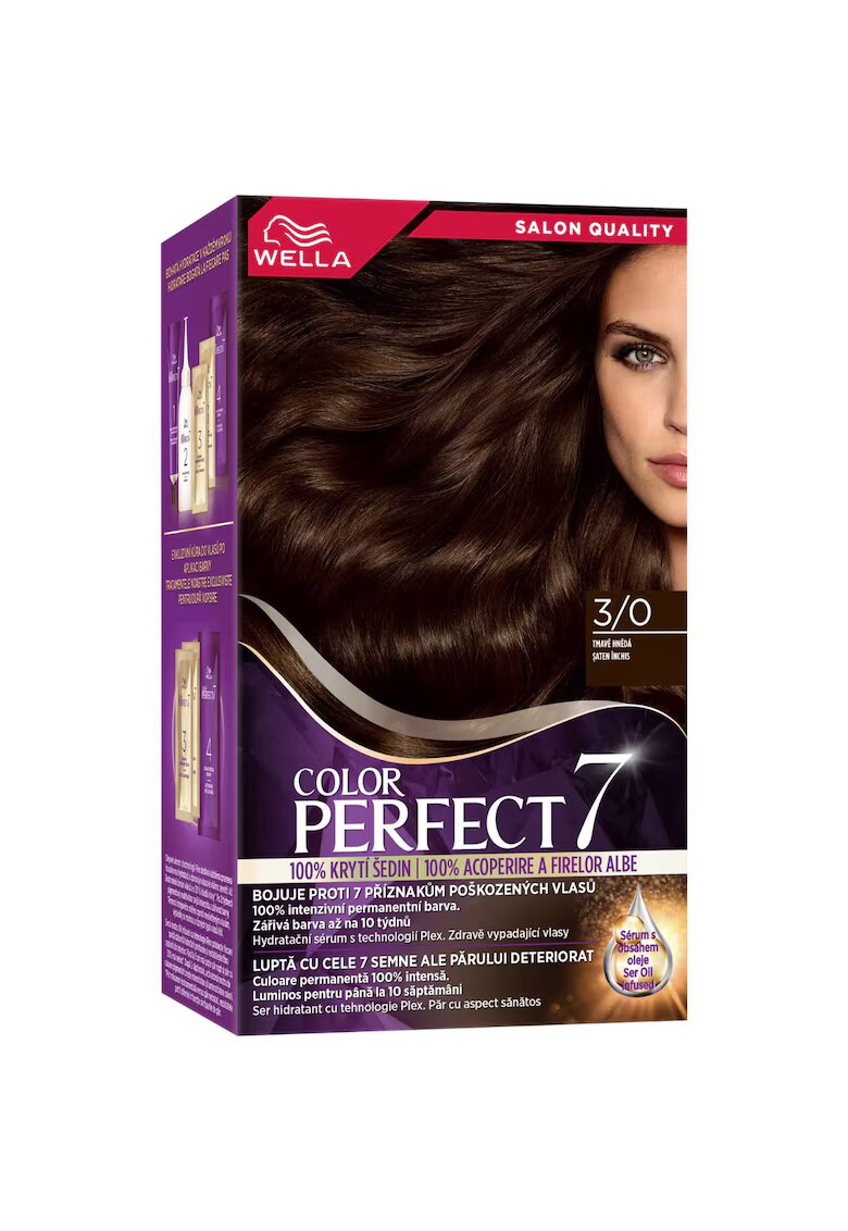 Wella Vopsea de par permanenta Color Perfect - 135ml - Saten Inchis 3/0