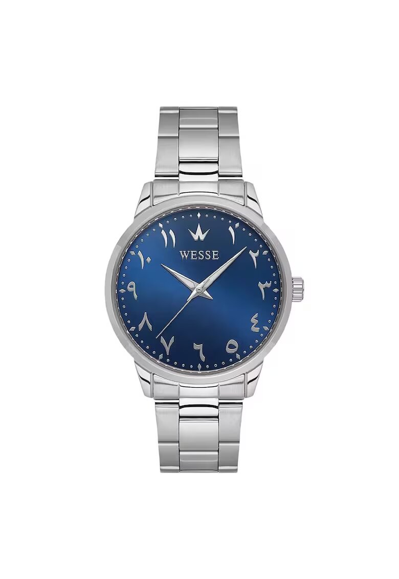 Wesse Ceas barbatesc model carcasa 41x46mm - curea din otel - metalica - mecanism quartz - rezistenta la apa 5 ATM