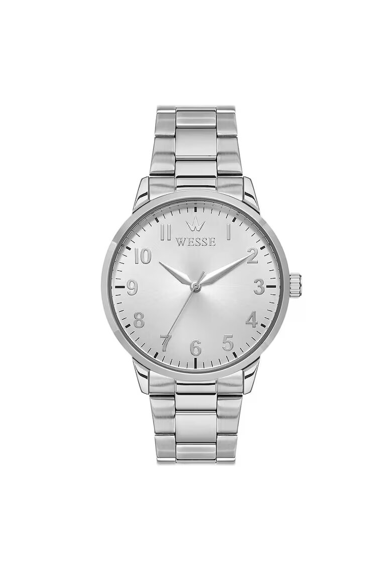 Wesse Ceas barbatesc model WWG203907 - 41x46mm - curea din otel gri metalizat - mecanism quartz - rezistenta la apa 5 ATM