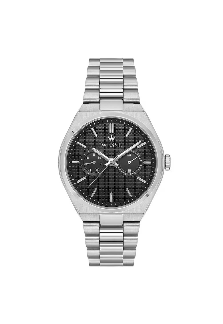 Wesse Ceas barbatesc WWG209604 - 42mm - argintiu - curea din otel - mecanism quartz