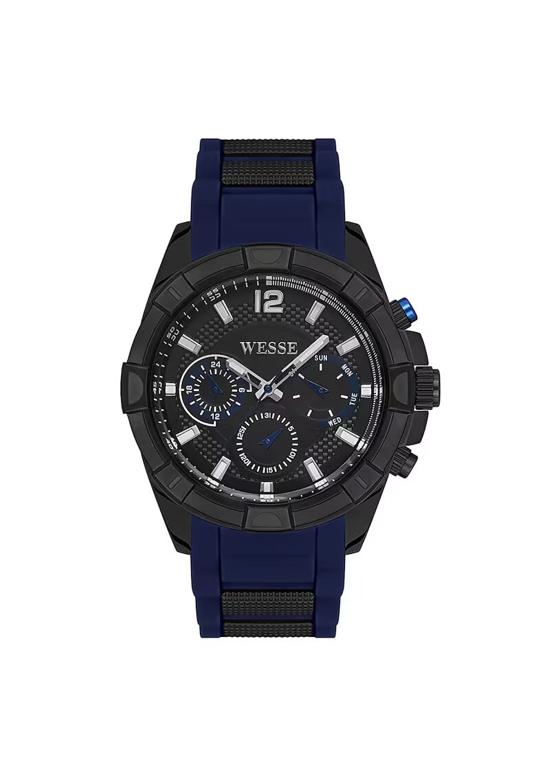 Wesse Ceas barbatesc WWG401803 - curea silicon neagra - cadran negru - 46x46mm