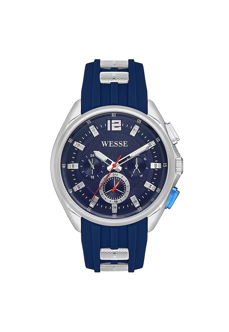 Wesse Ceas barbatesc WWG401903 - 47 mm - curea silicon navy blue - carcasa din otel - rezistenta la apa 5 ATM
