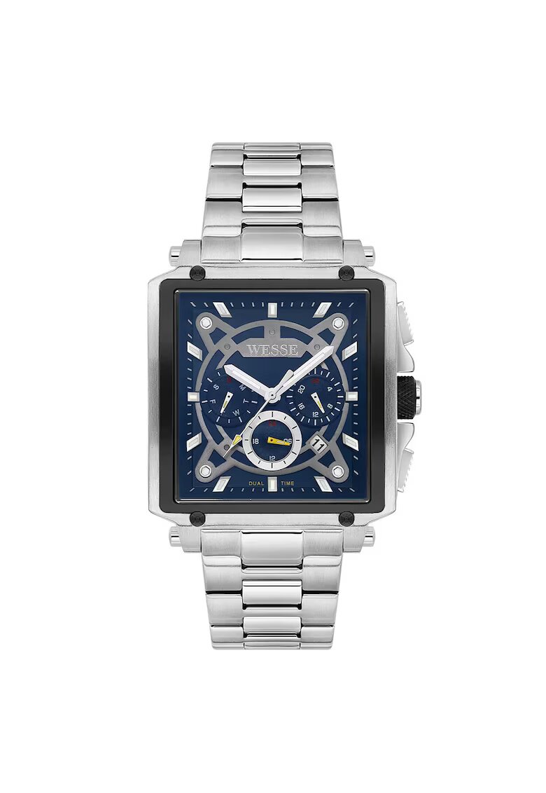 Wesse Ceas barbatesc WWG402703 - carcasa patrata 42x42mm - curea din otel - rezistent la apa 5 ATM - multicolor