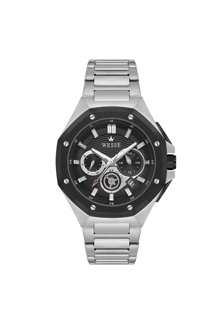 Wesse Ceas barbatesc WWG402801 - 44mm - metalic - argintiu/negru
