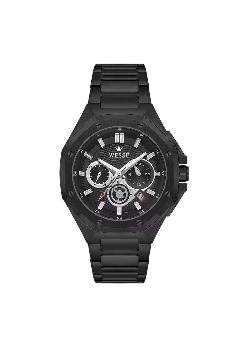 Wesse Ceas barbatesc WWG402804 - curea din otel - 44mm - negru - rezistent la apa 5 ATM