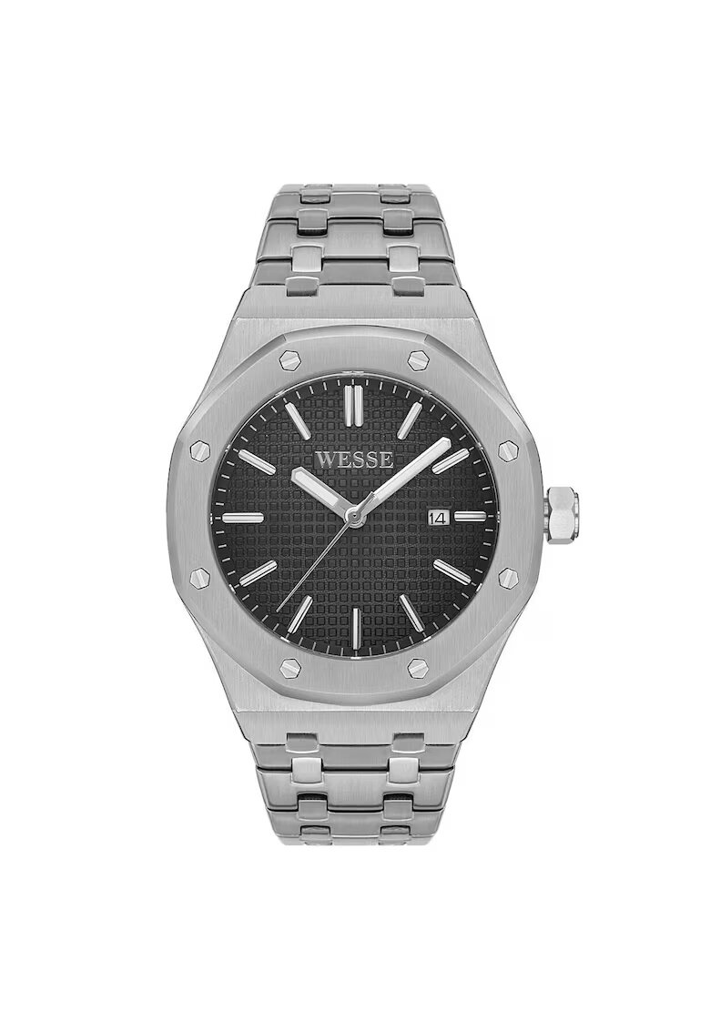 Wesse Ceas barbati WWG402101 - clasic - octogonal - gri metalizat - 42x10mm