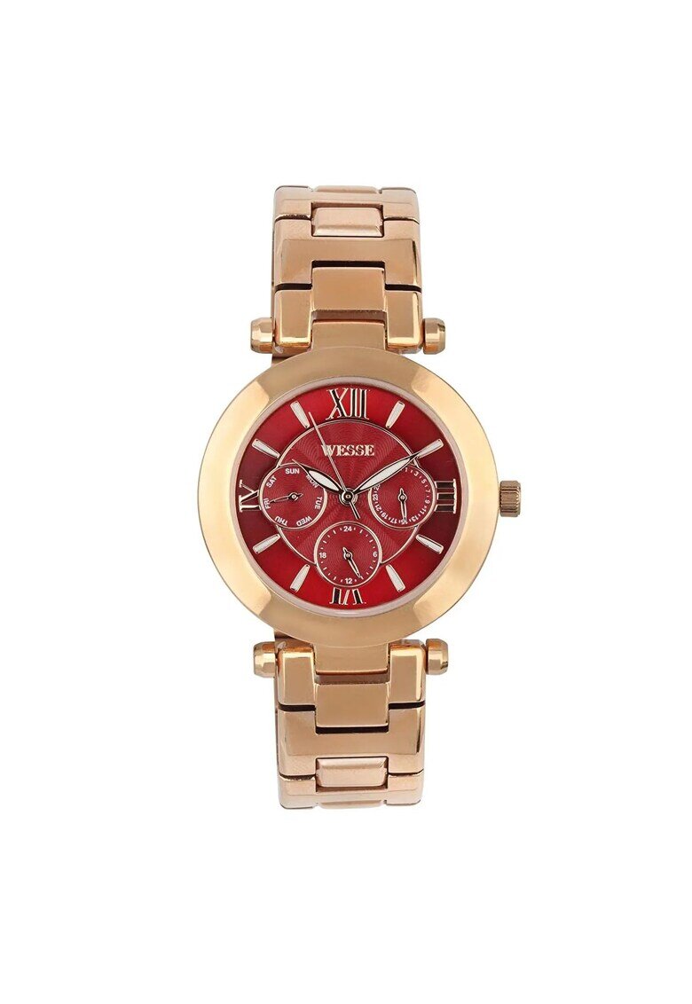 Wesse Ceas dama model WWL101110 - otel - roz - 36mm - mecanism quartz - rezistenta la apa 5 ATM