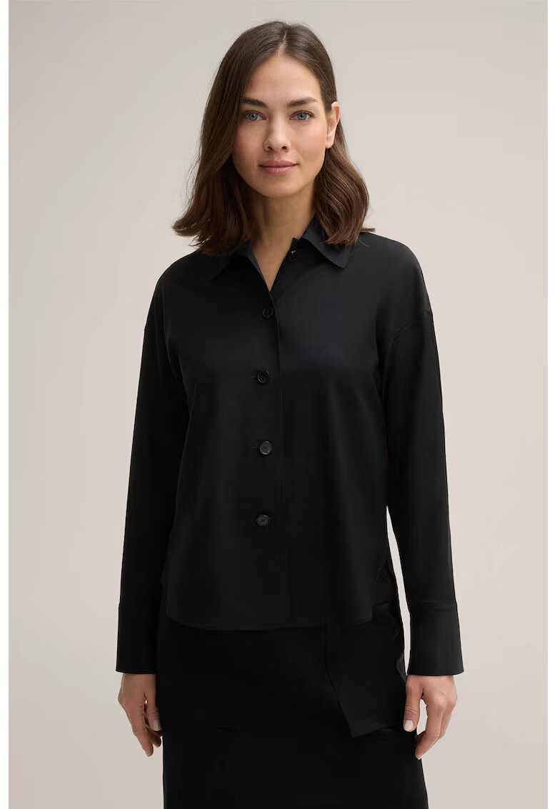 Windsor Cămașă asimetrică - regular fit - Negru