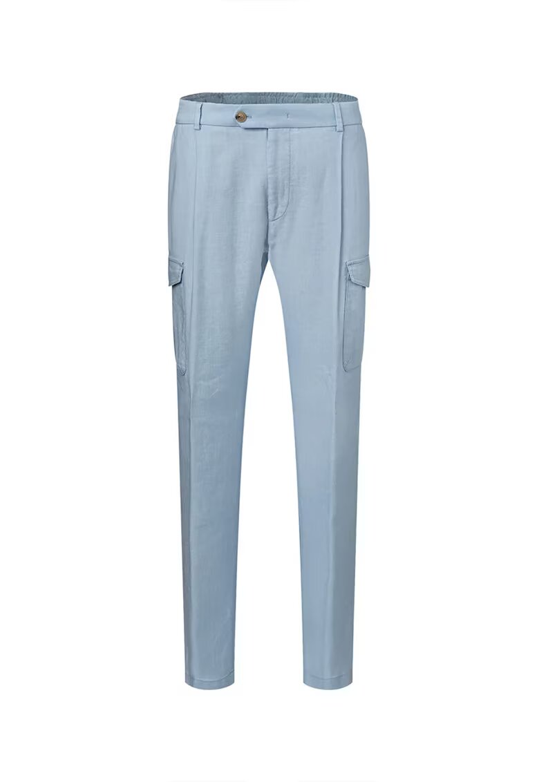 Windsor Pantaloni cargo regular fit - cu elastic în talie - Albastru deschis