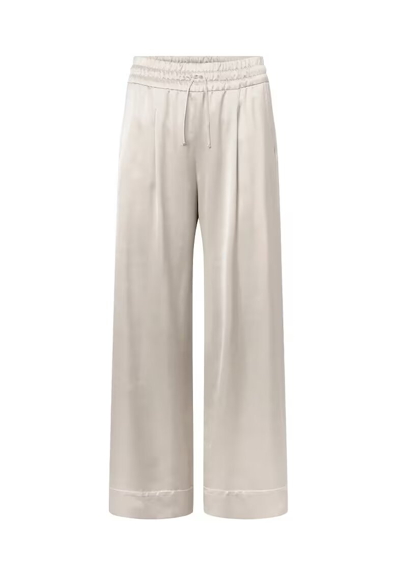 Windsor Pantaloni largi cu șnur și elastic în talie - Gri