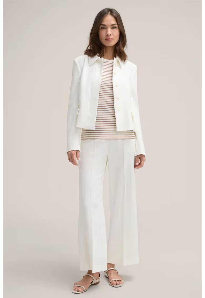 Windsor Pantaloni largi cu talie inalta WD5 - Alb