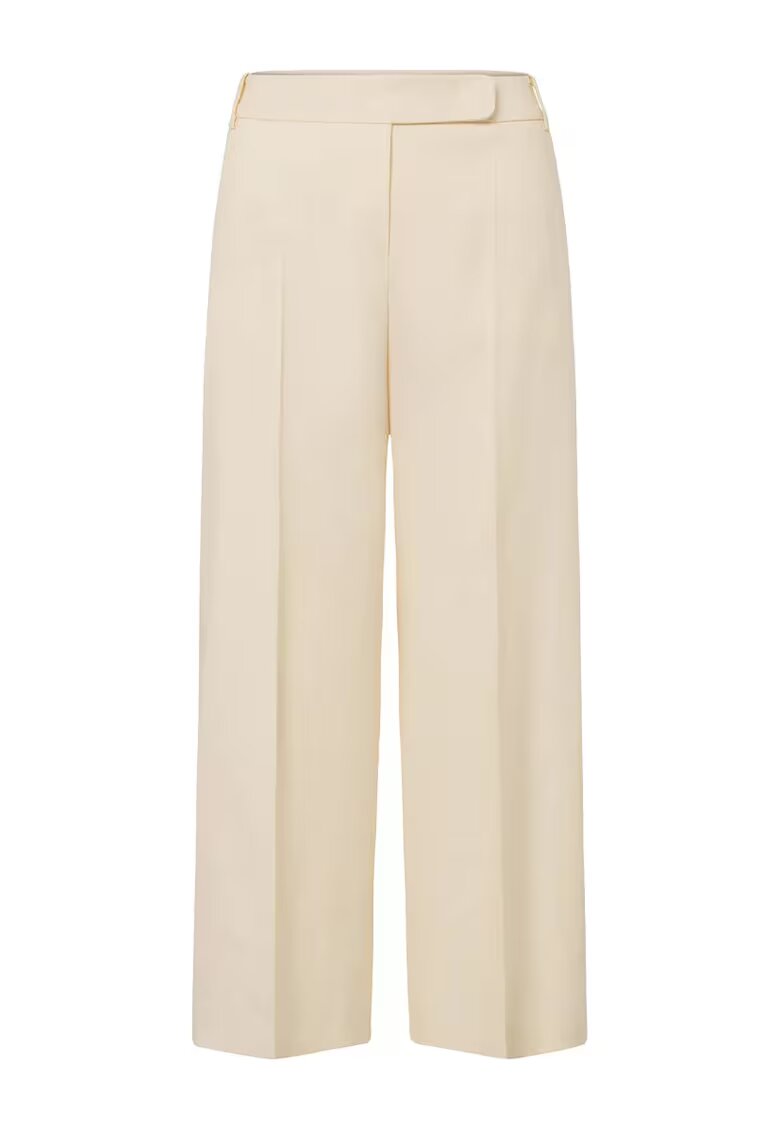 Windsor Pantaloni wide leg cu buzunare laterale - Crem