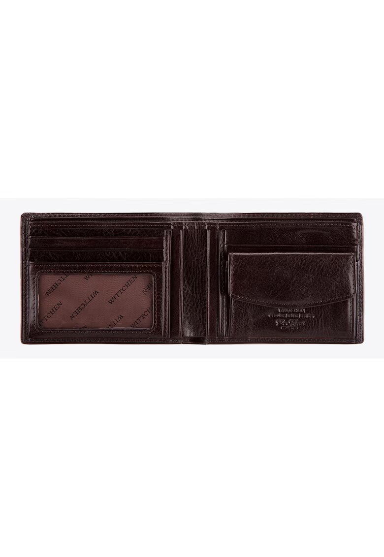 Wittchen Portofel barbati Da Vinci - din piele naturala - 9 -5x12cm - culoare maro - cu 4 locuri pentru carduri
