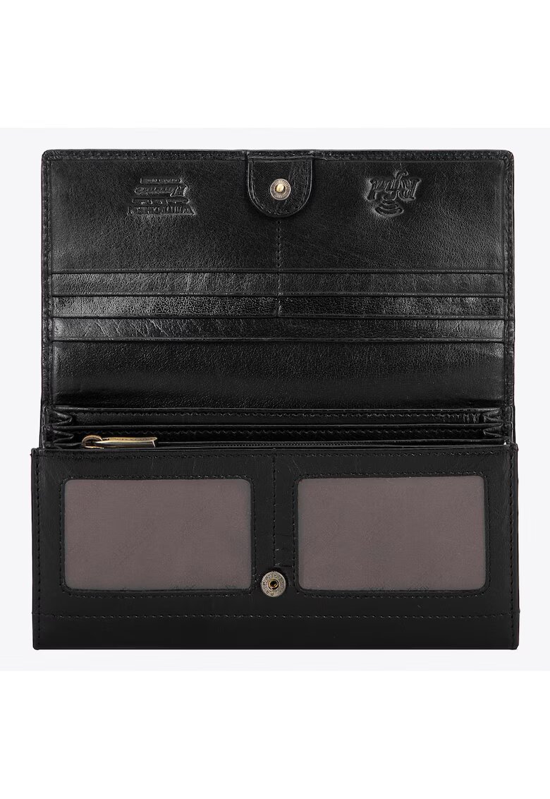 Wittchen Portofel dama Florence - piele naturala - 8 compartimente pentru carduri - negru - 10x20cm