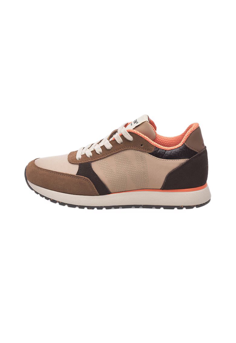 Woden Pantofi sport colorblock - Maro taupe/Caramel