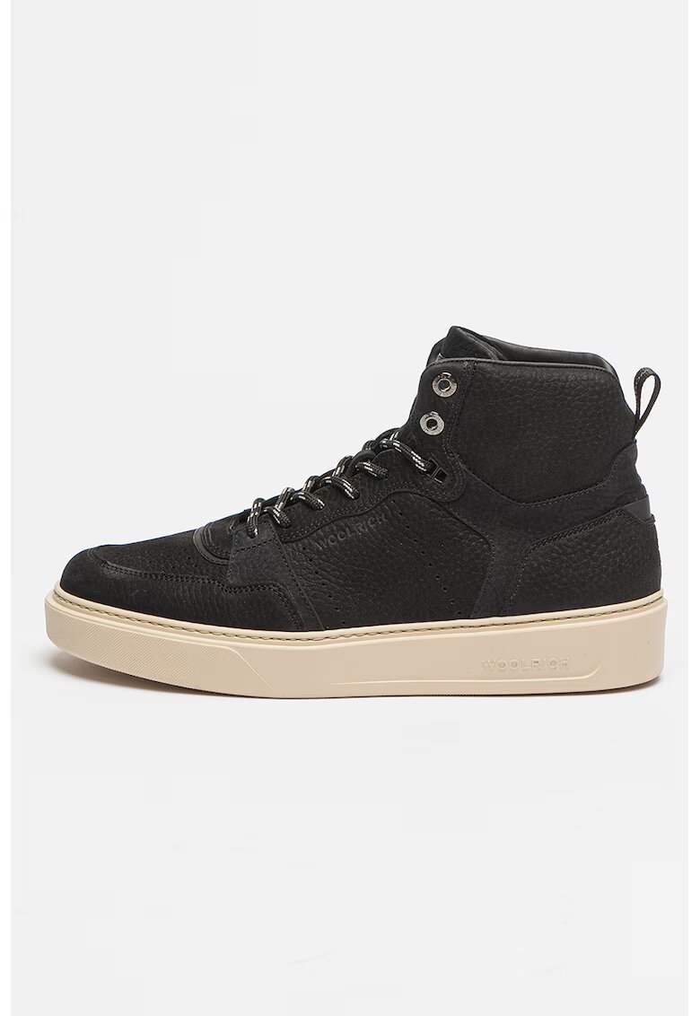 Woolrich Pantofi sport high-top de piele - Negru